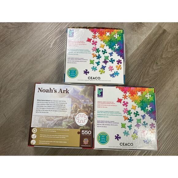 Puzzle Bundle 3 Pack‎ Noah’s Ark + Animals 550-1000 Pieces Animal Theme Ages 12+ - Picture 5 of 8